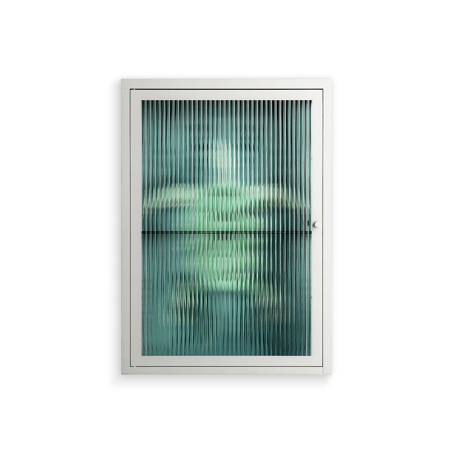 Turtle With Kelp - Wall Cabinet - Katie O’Shea - Chalk - Reeded glass