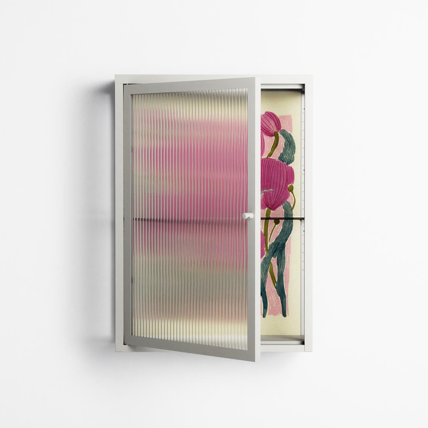 Tulips - Wall Cabinet - Katie O’Shea - Chalk - Reeded glass