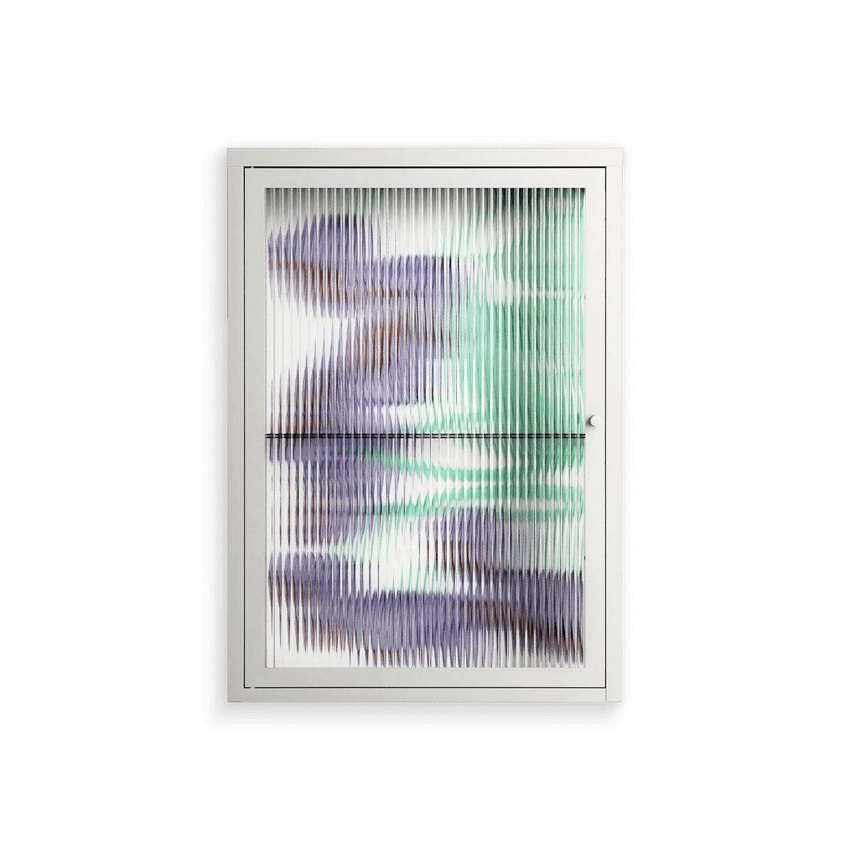 Tulips Purple - Wall Cabinet - Katie O’Shea - Chalk - Reeded glass
