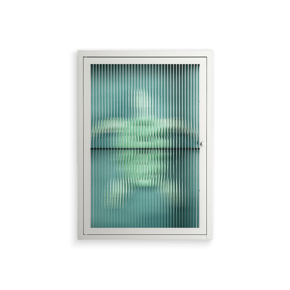 Turtle Without Kelp - Wall Cabinet - Katie O’Shea - Chalk - Reeded glass