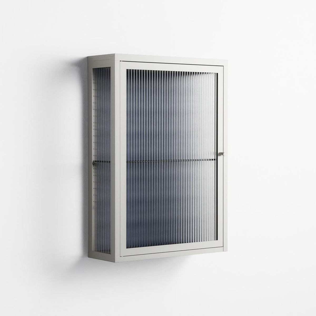 Basket Weave - Wall Cabinet - Katie O’Shea - Chalk - Reeded glass