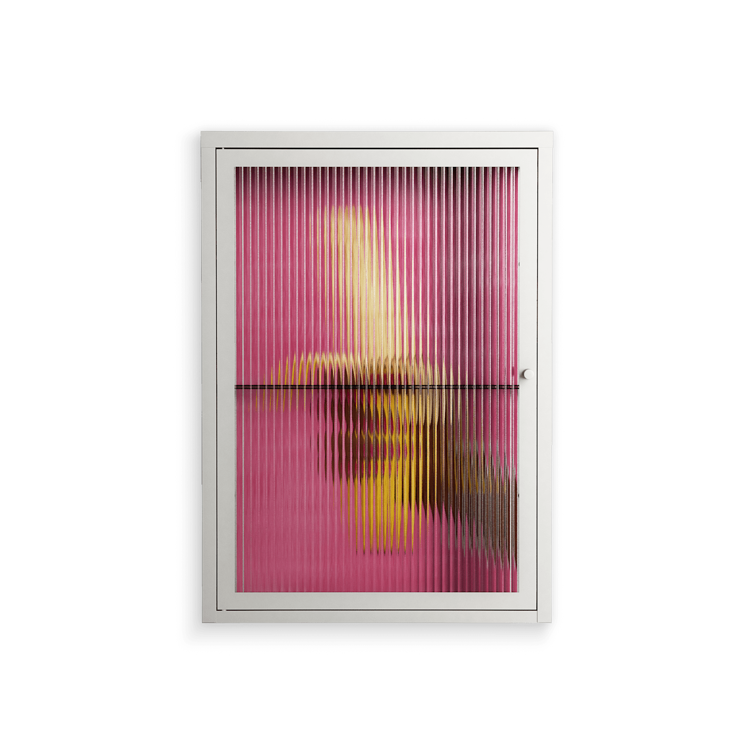 Banana - Wall Cabinet - Raissa Oltmanns - Chalk - Reeded glass