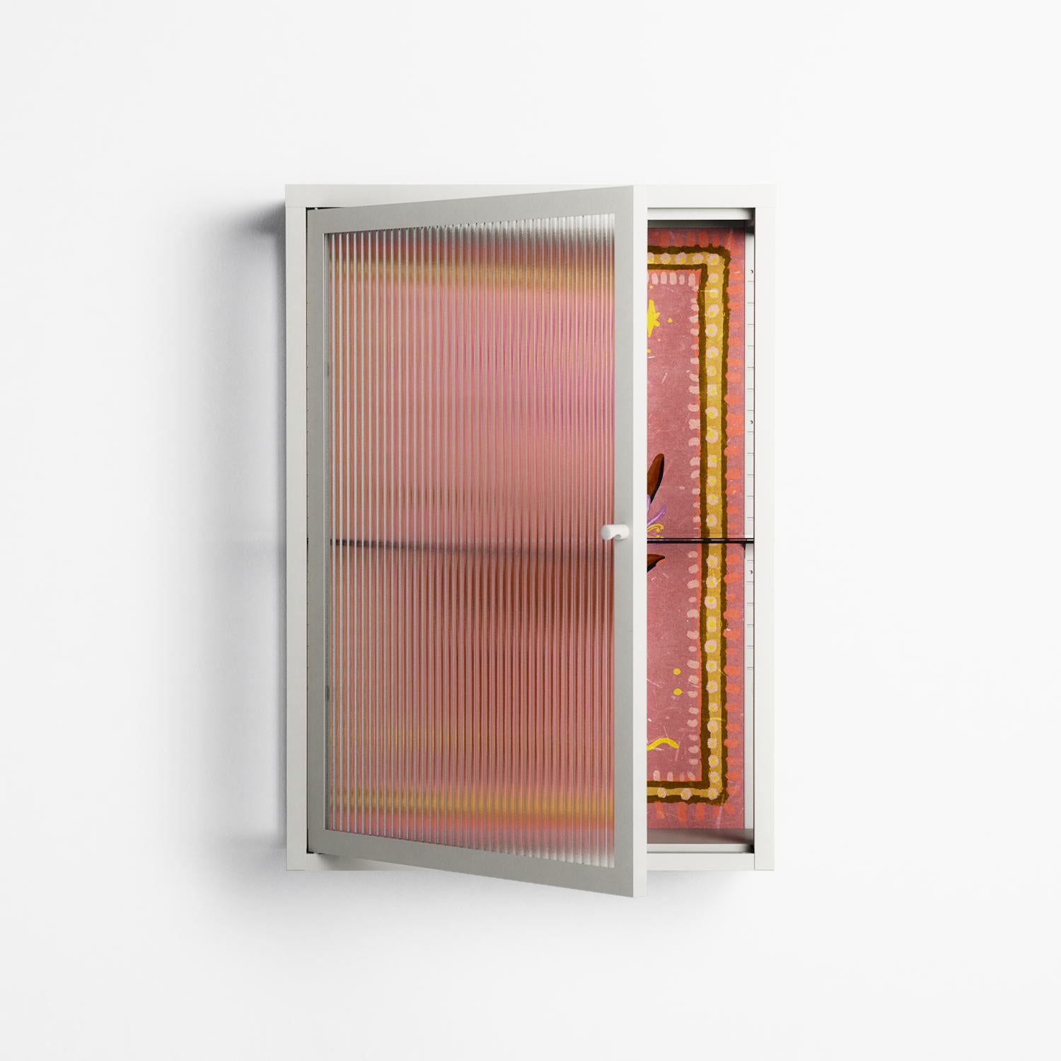 Connect With Nature - Wall Cabinet - Raissa Oltmanns - Chalk - Reeded glass