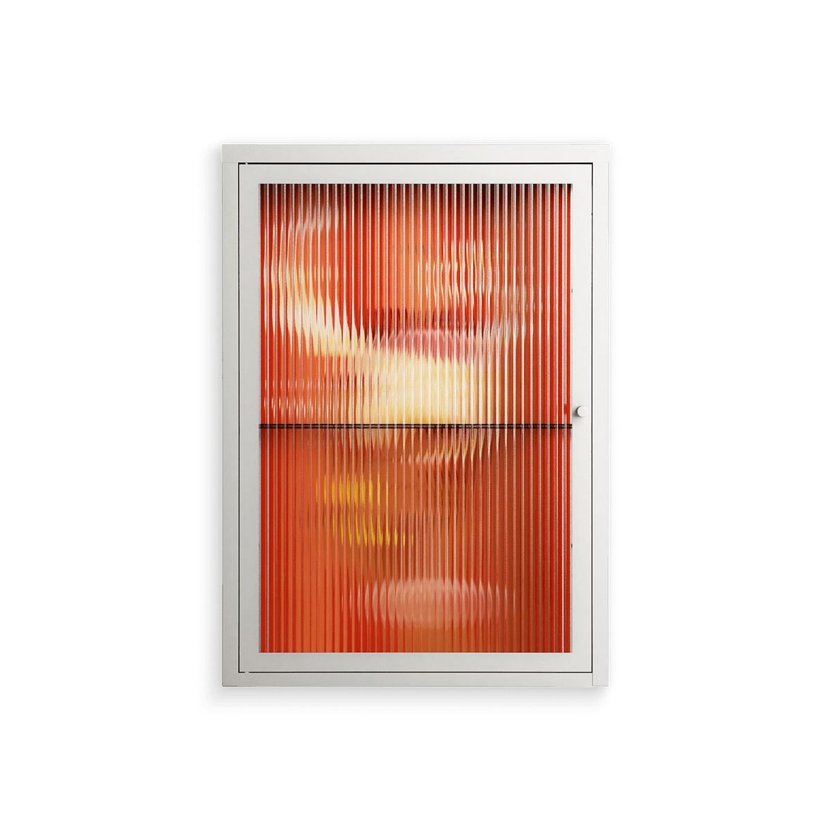 Drink And Cherries - Wall Cabinet - Raissa Oltmanns - Chalk - Reeded glass