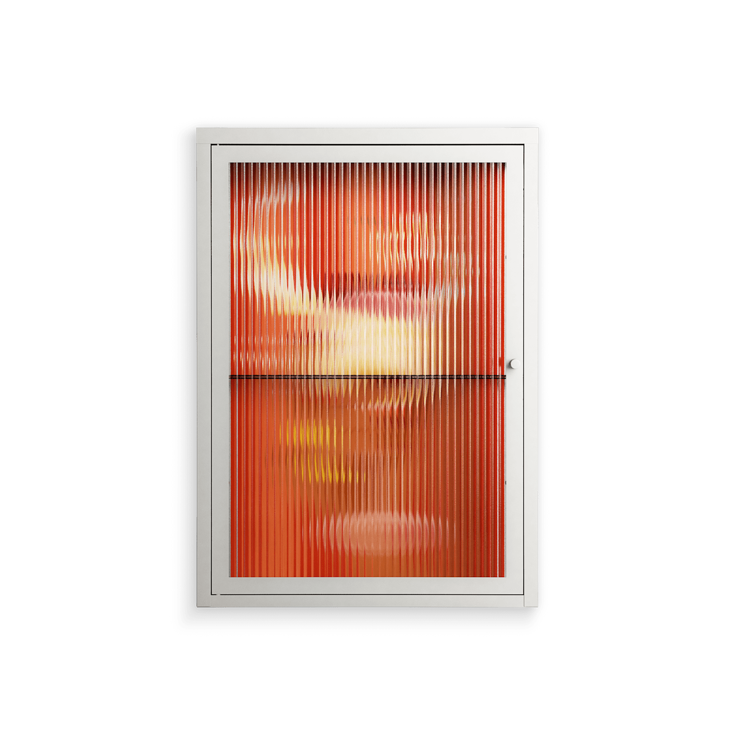 Drink And Cherries - Wall Cabinet - Raissa Oltmanns - Chalk - Reeded glass