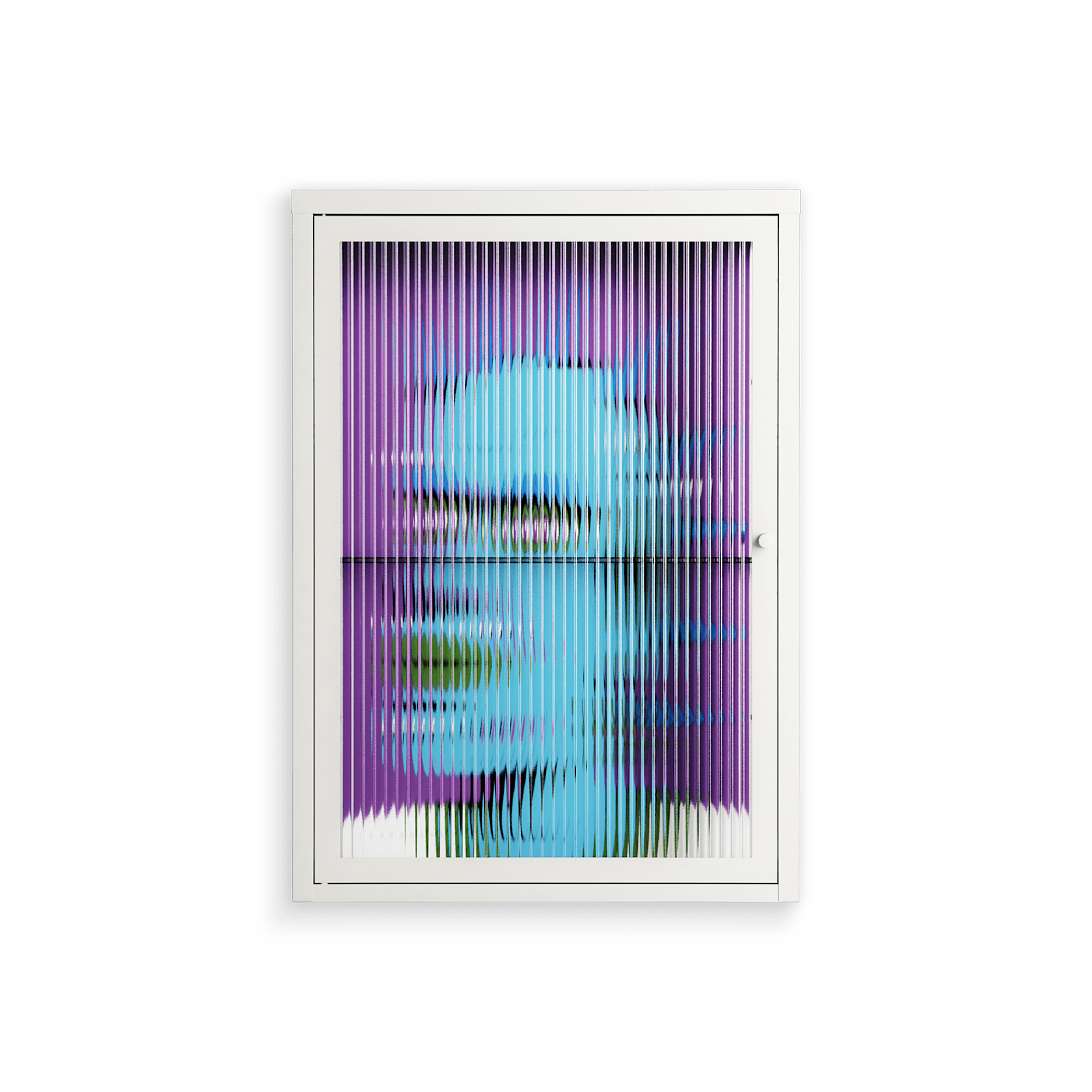 Punkrocker - Wall Cabinet - Cezar Berje - Chalk - Reeded glass