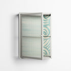 Epic Swirl - Wall Cabinet - Amy Suther - Chalk - Reeded glass