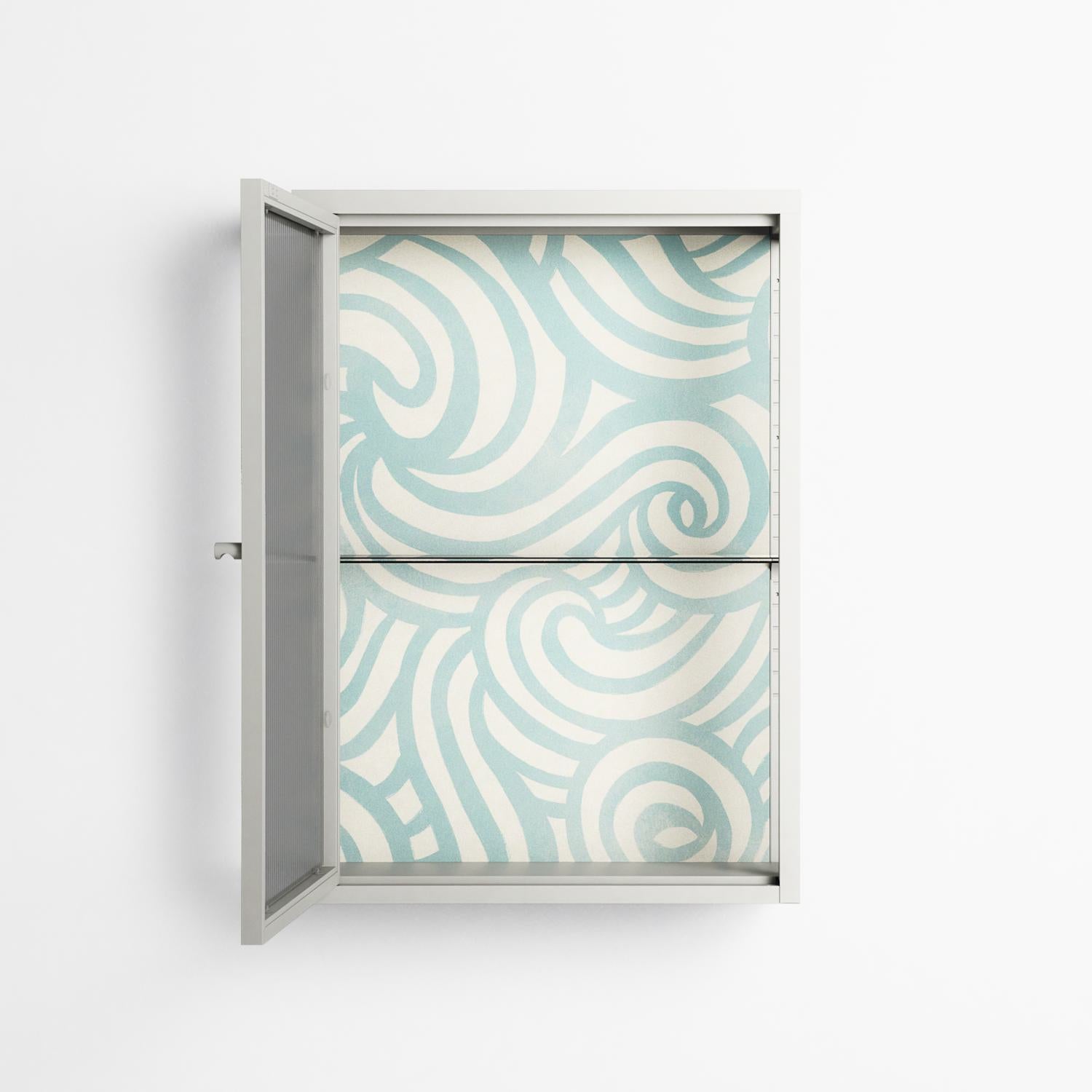 Epic Swirl - Wall Cabinet - Amy Suther - Chalk - Reeded glass