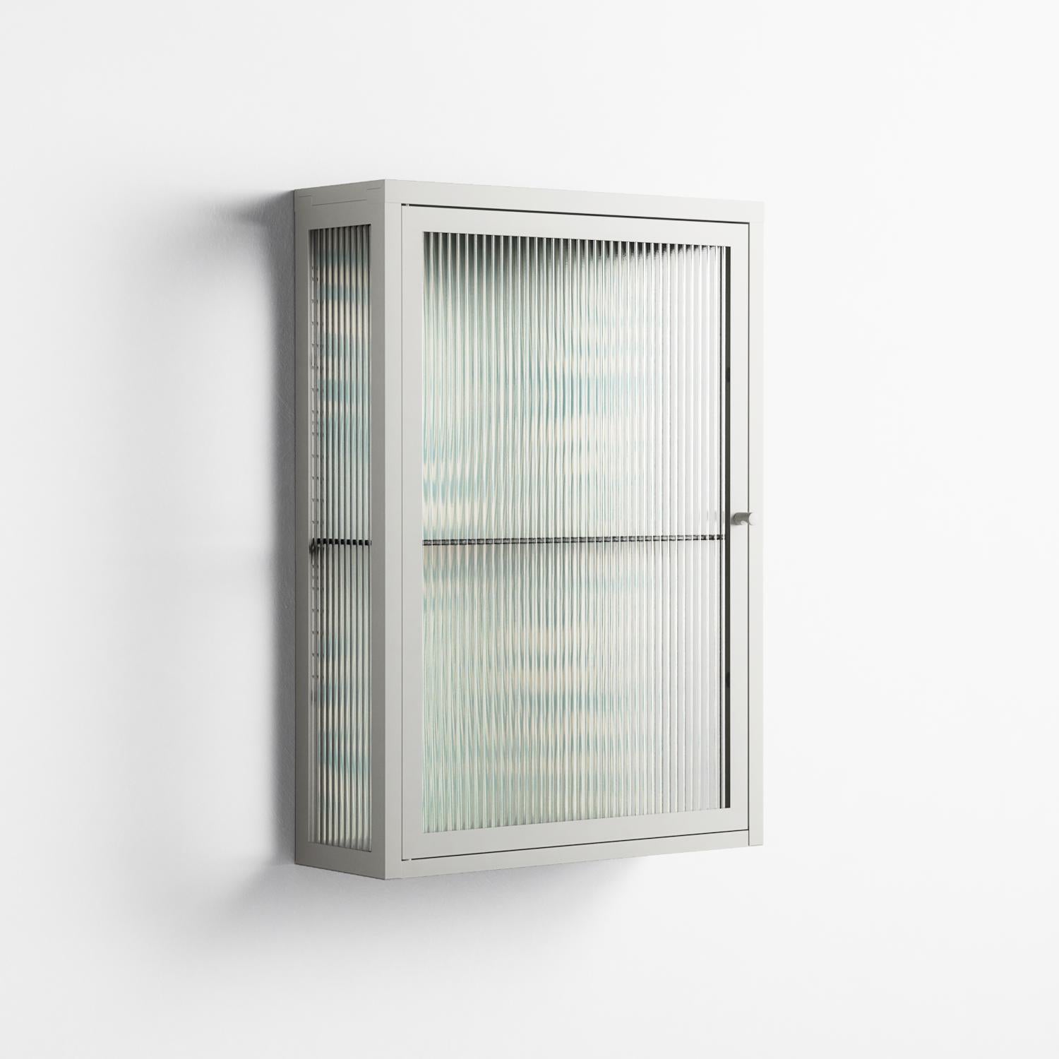 Epic Swirl - Wall Cabinet - Amy Suther - Chalk - Reeded glass