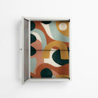 Abstract Sunrise - Wall Cabinet - Amy Suther - Chalk - Reeded glass