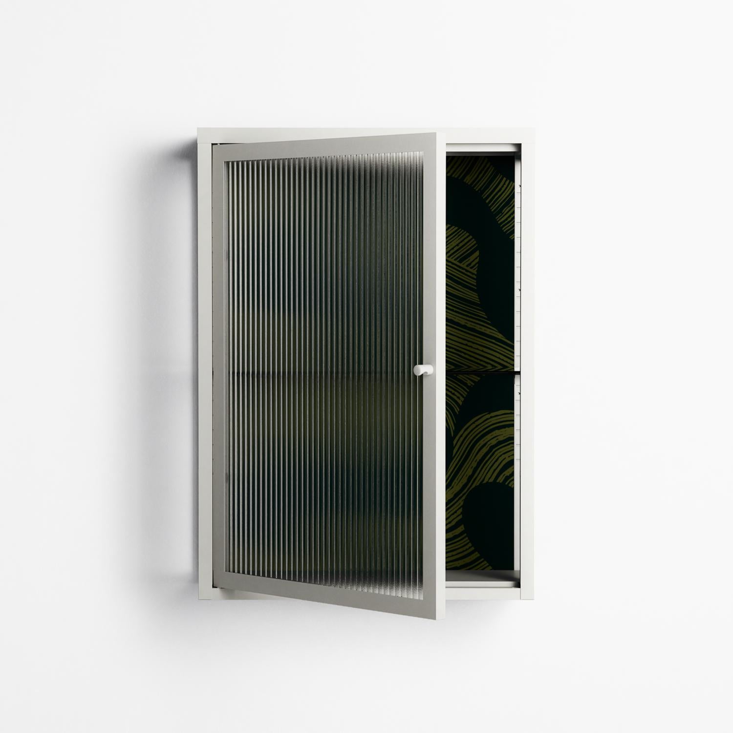 Midnight Dune - Wall Cabinet - Amy Suther - Chalk - Reeded glass