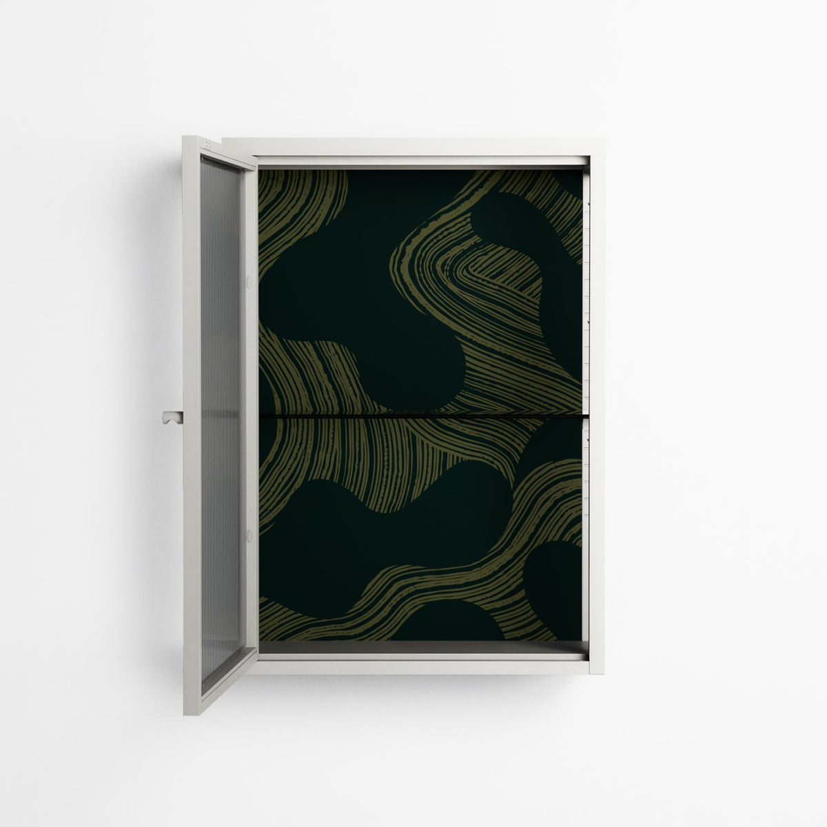 Midnight Dune - Wall Cabinet - Amy Suther - Chalk - Reeded glass