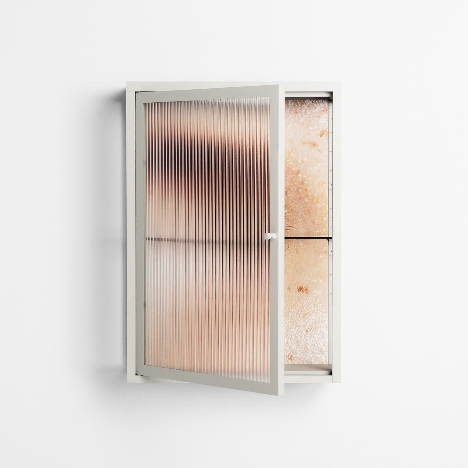 Glow - Wall Cabinet - Nadia Ryder - Chalk - Reeded glass
