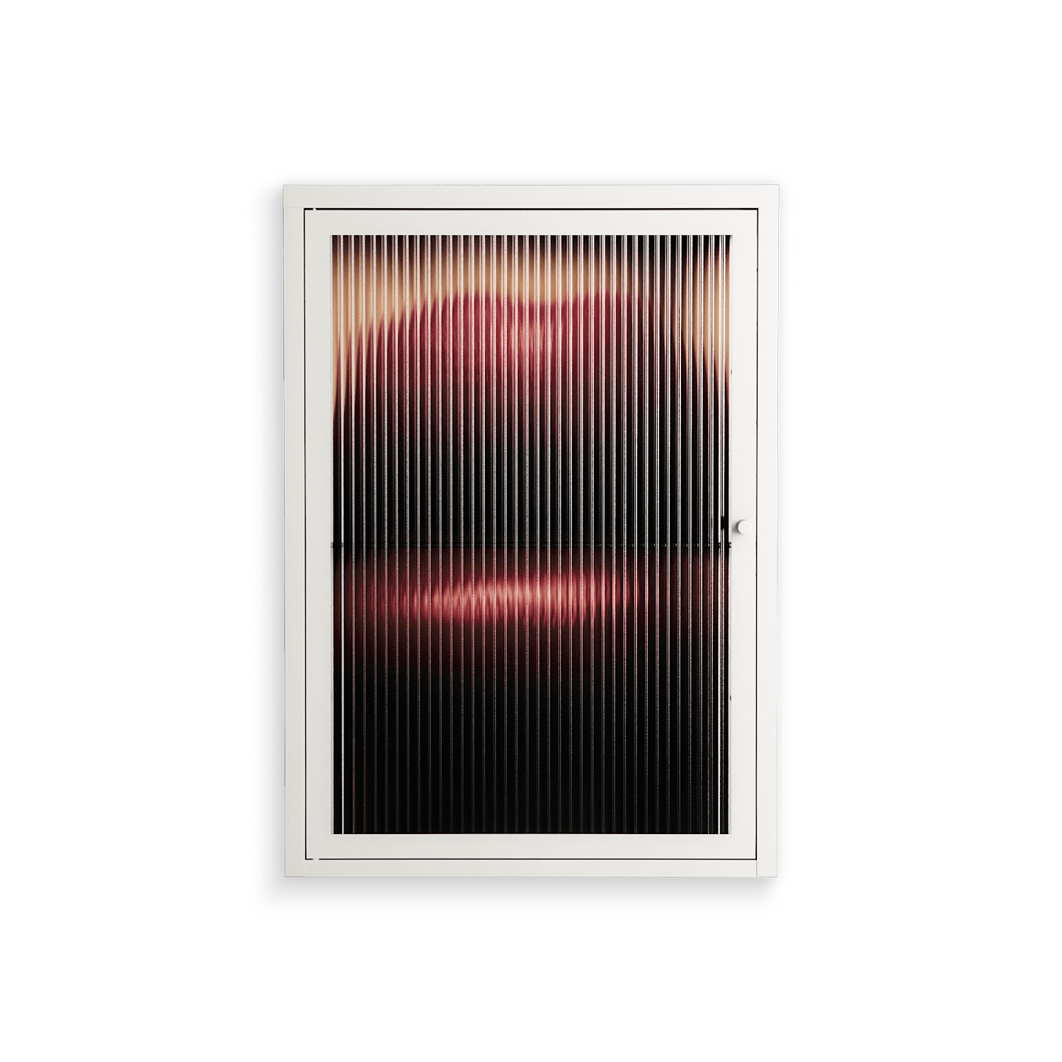 Red - Wall Cabinet - Nadia Ryder - Chalk - Reeded glass