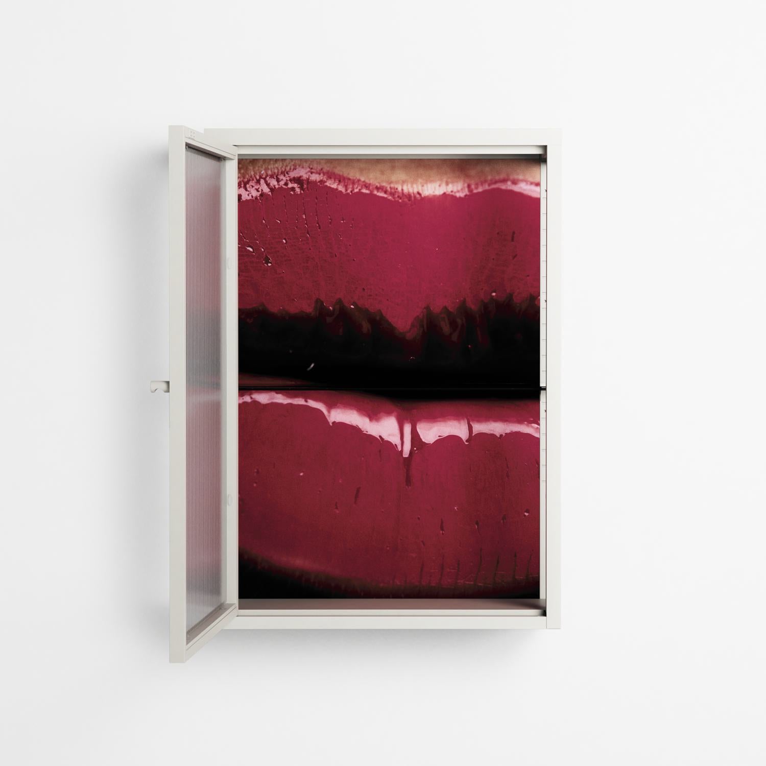 Squish - Wall Cabinet - Nadia Ryder - Chalk - Reeded glass