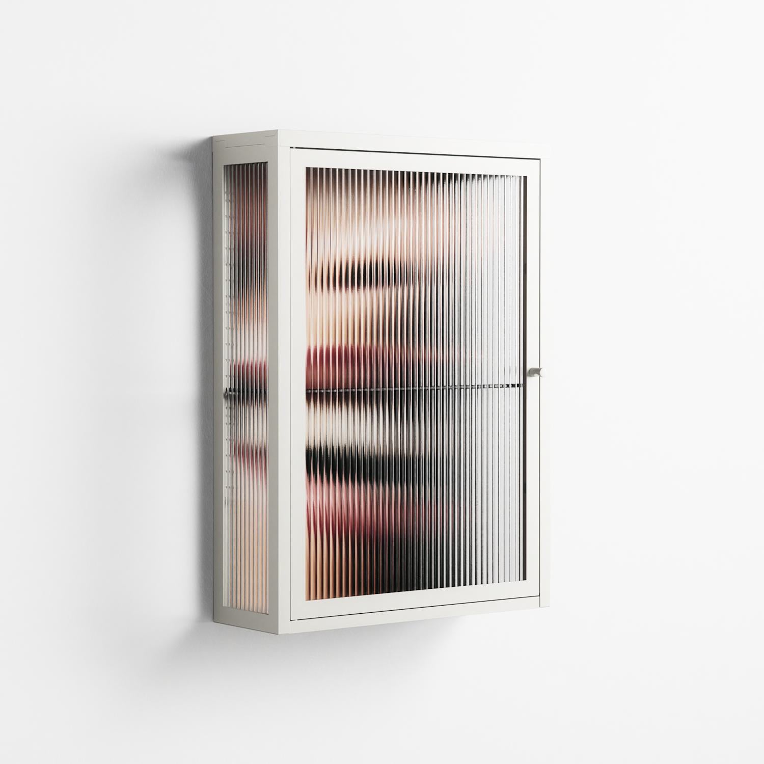 Teeth - Wall Cabinet - Nadia Ryder - Chalk - Reeded glass