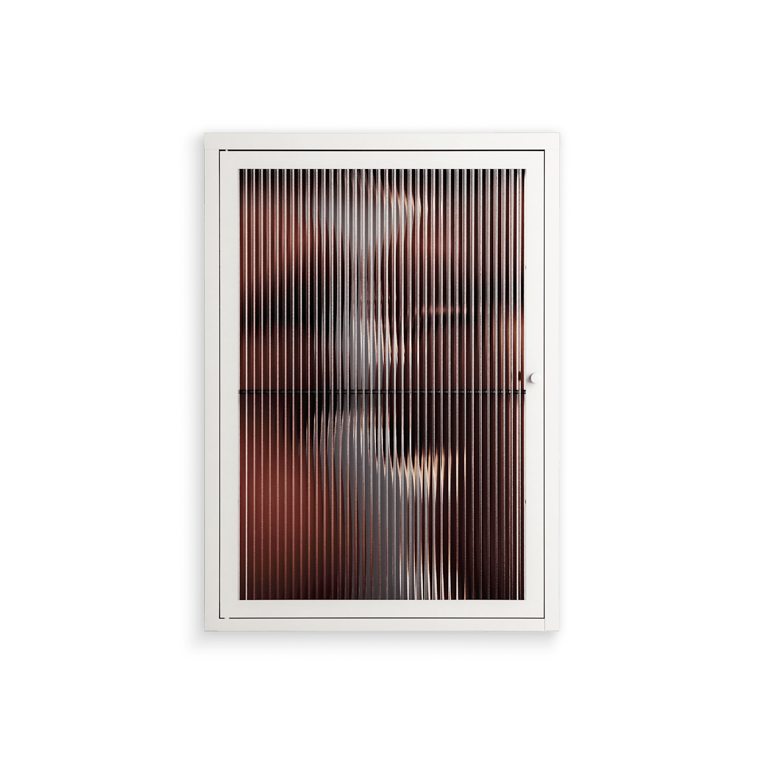 The Art Of Kissing 2 - Wall Cabinet - Nadia Ryder - Chalk - Reeded glass