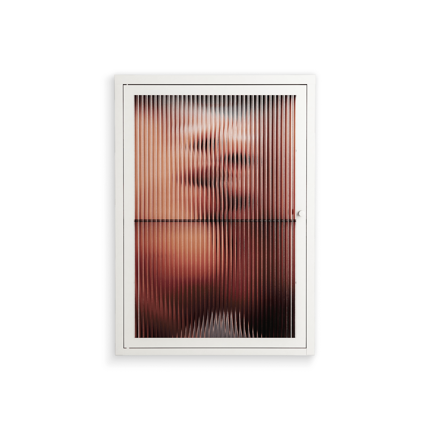 The Art Of Kissing - Wall Cabinet - Nadia Ryder - Chalk - Reeded glass