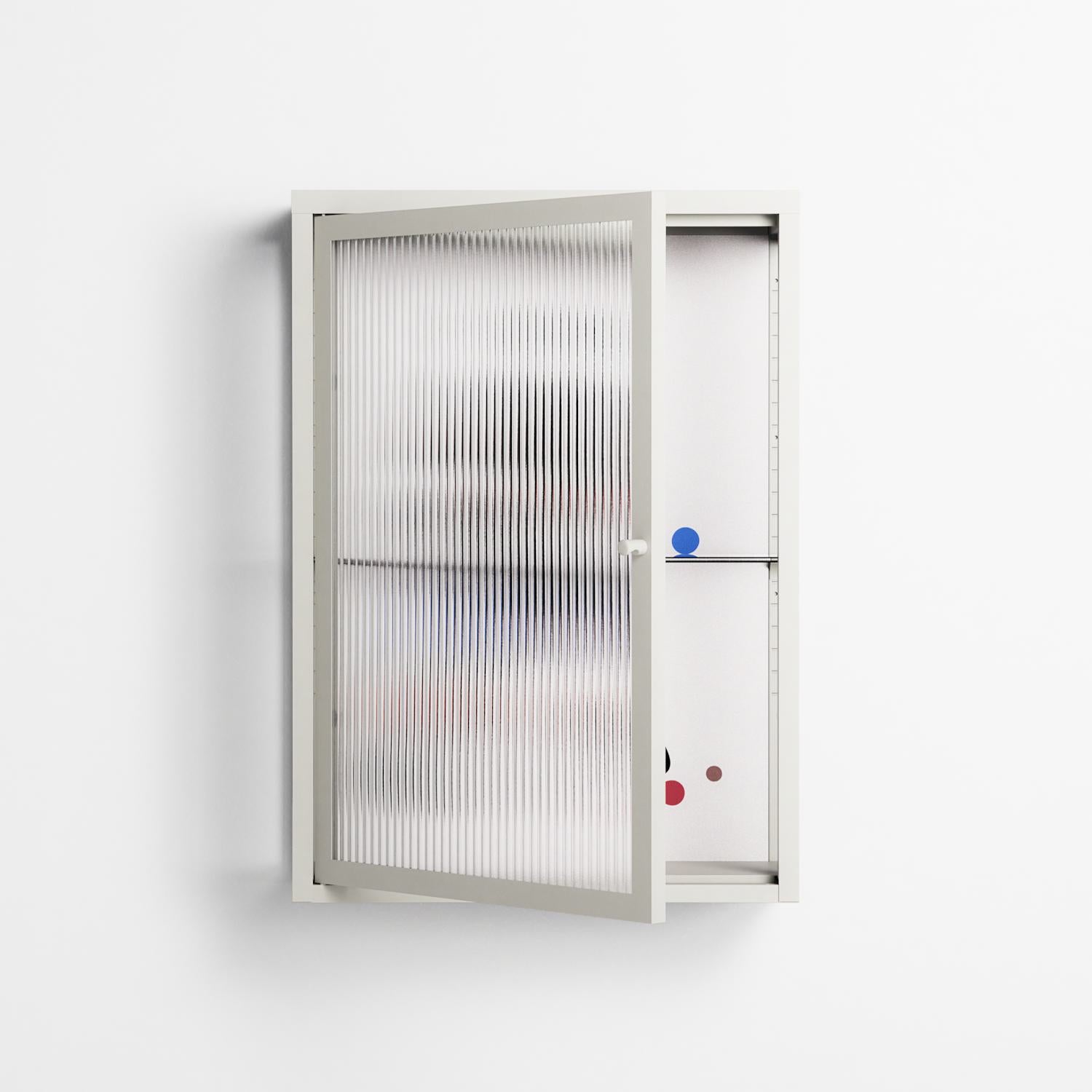 Décomposé - Wall Cabinet - David Vanadia - Chalk - Reeded glass