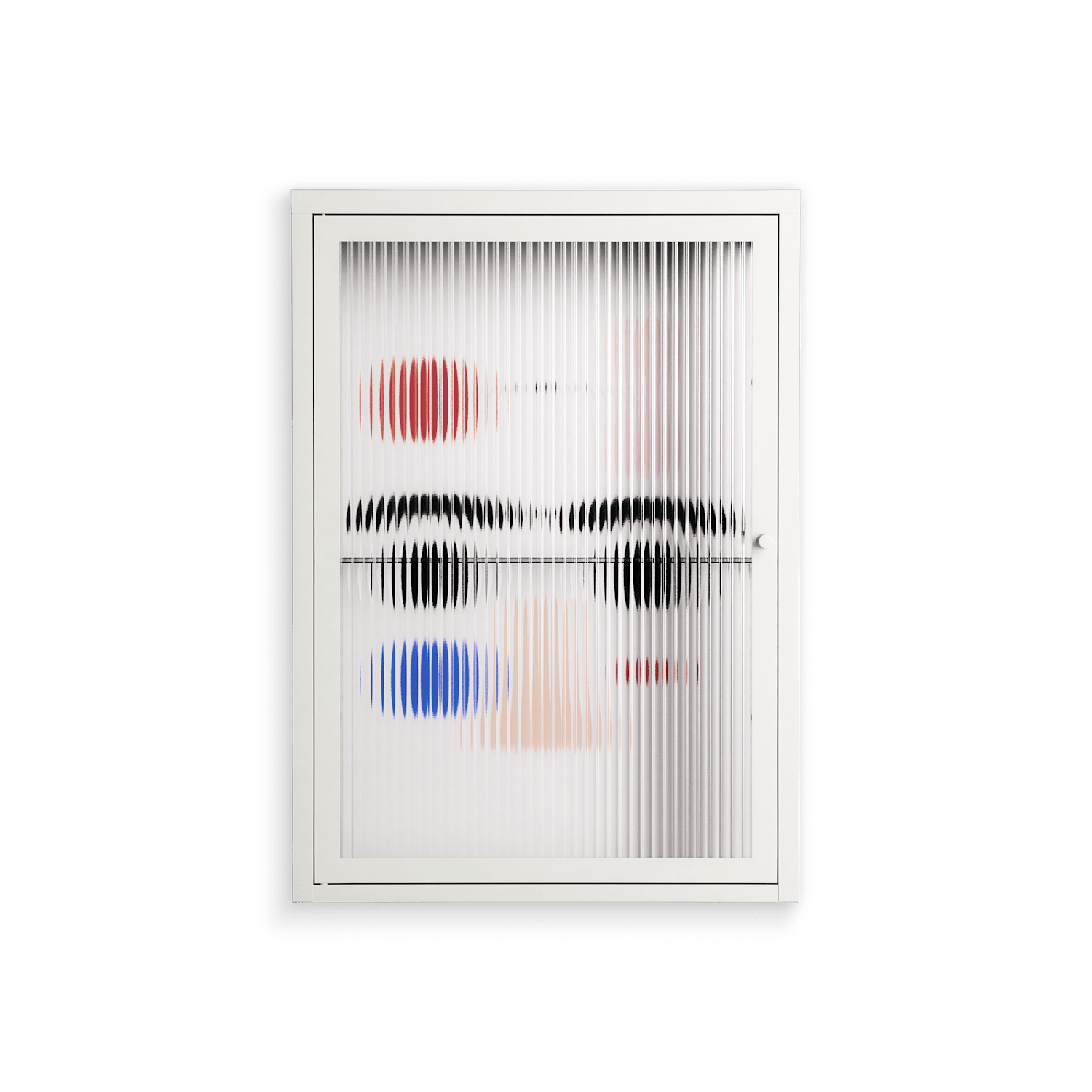 Équilibré - Wall Cabinet - David Vanadia - Chalk - Reeded glass