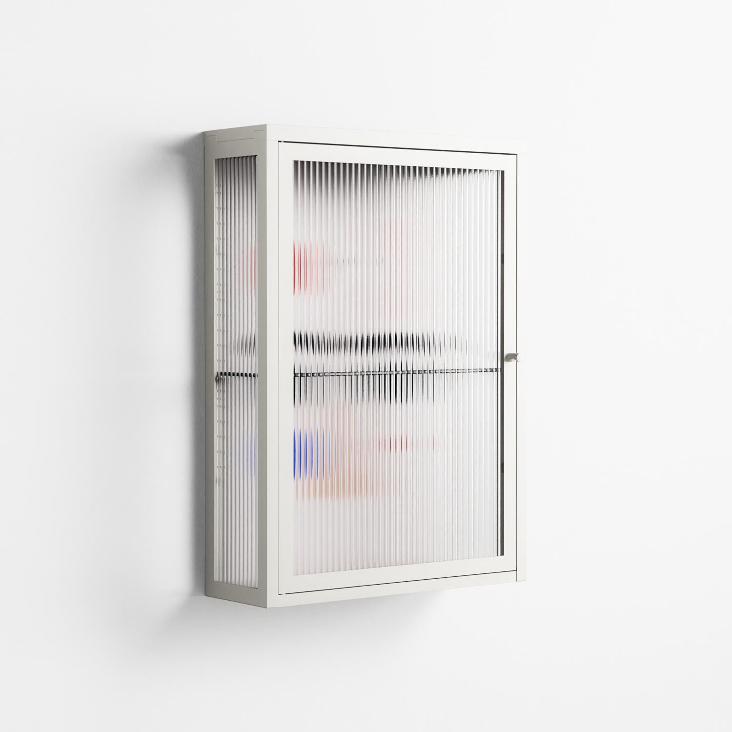 Équilibré - Wall Cabinet - David Vanadia - Chalk - Reeded glass