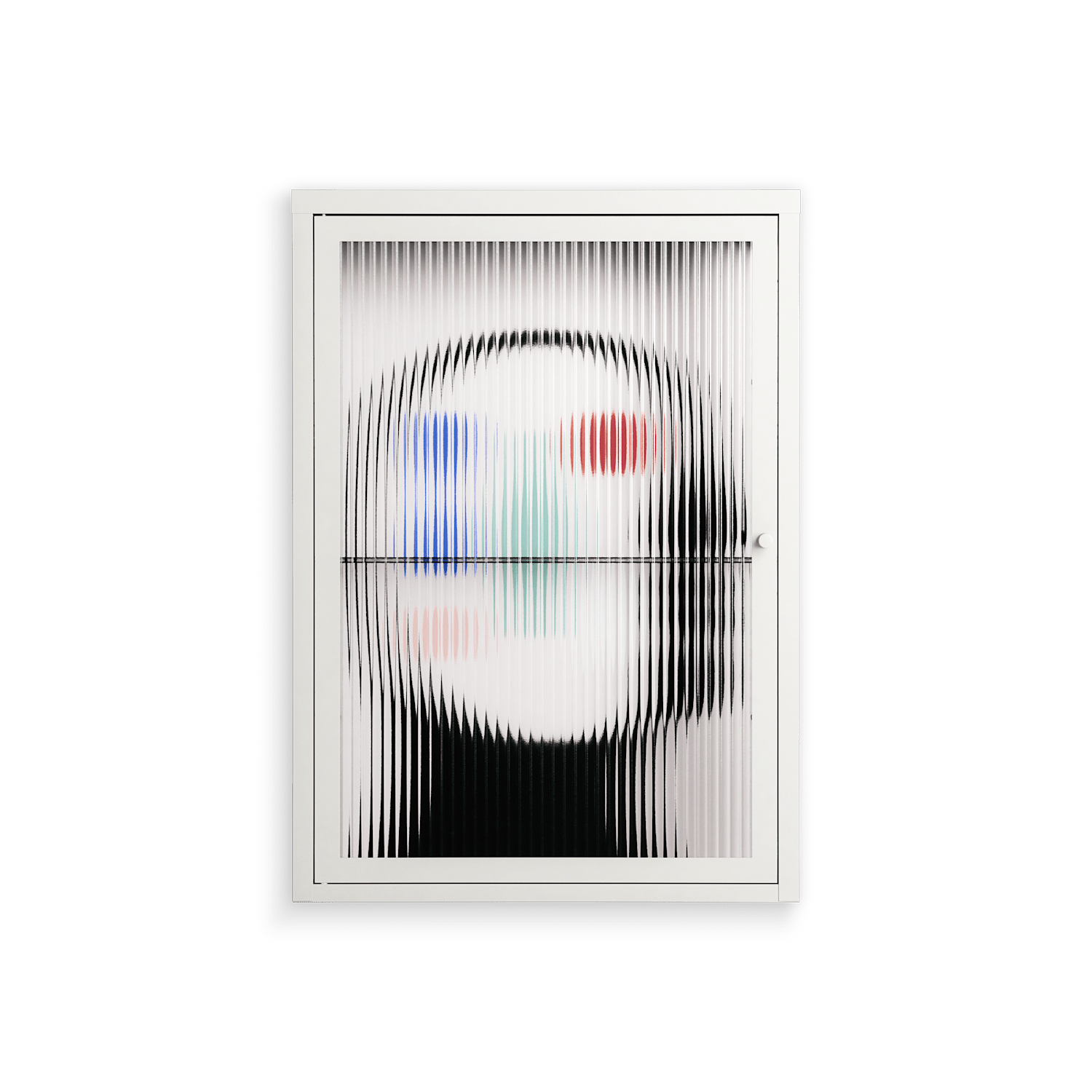 Équilibre_Intérieur - Wall Cabinet - David Vanadia - Chalk - Reeded glass