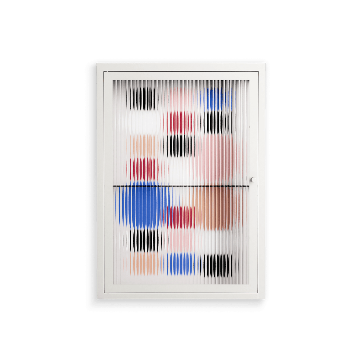 Pattern - Wall Cabinet - David Vanadia - Chalk - Reeded glass