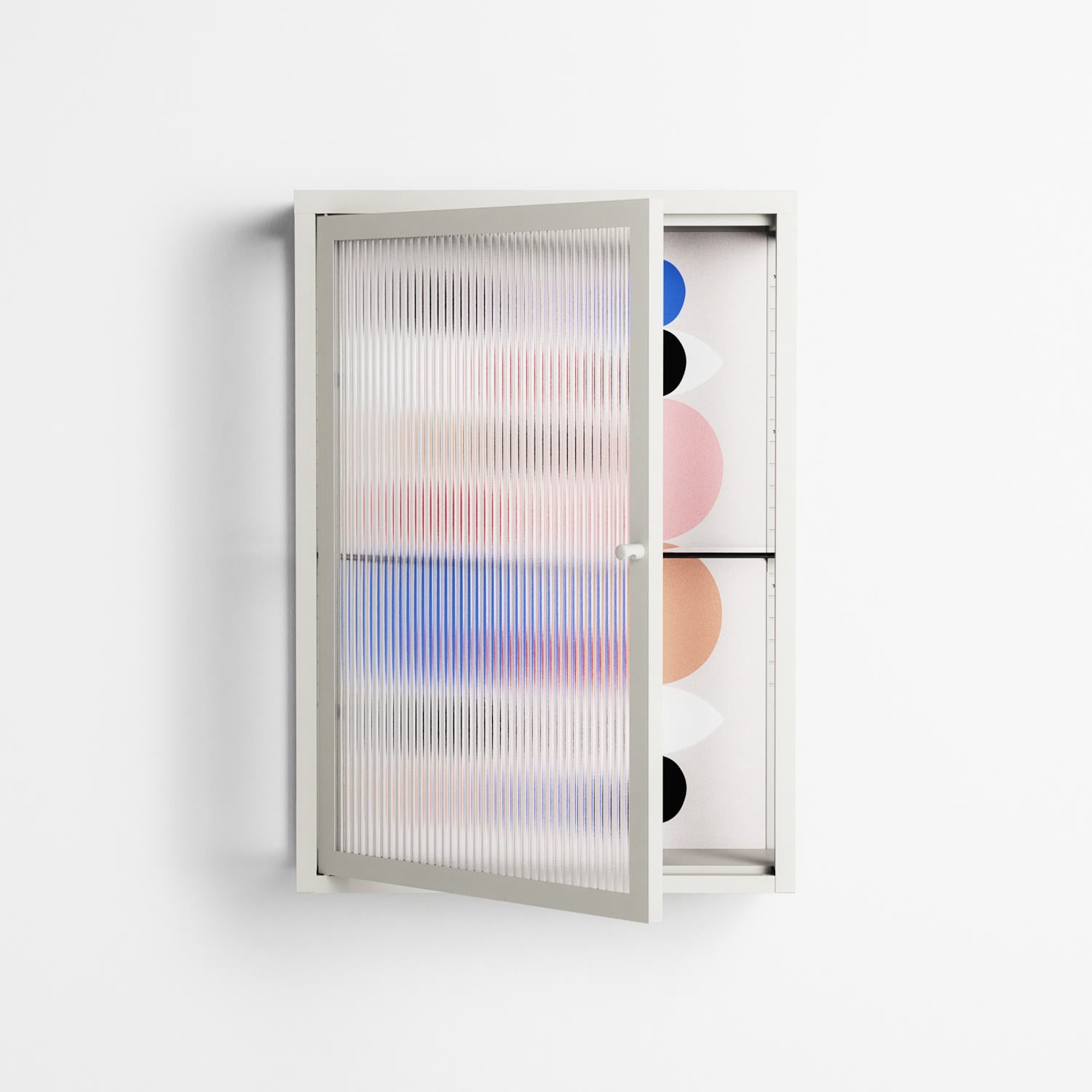 Pattern - Wall Cabinet - David Vanadia - Chalk - Reeded glass