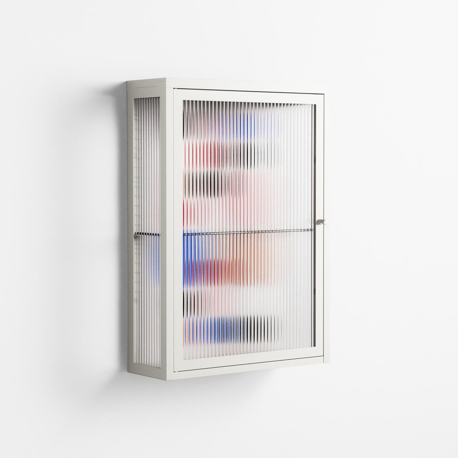 Pattern - Wall Cabinet - David Vanadia - Chalk - Reeded glass