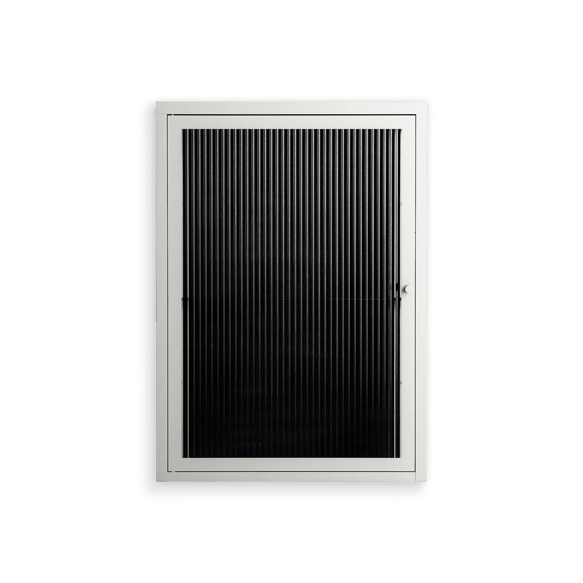 The Single Color - Wall Cabinet - Craig Watkins - Chalk - Reeded glass