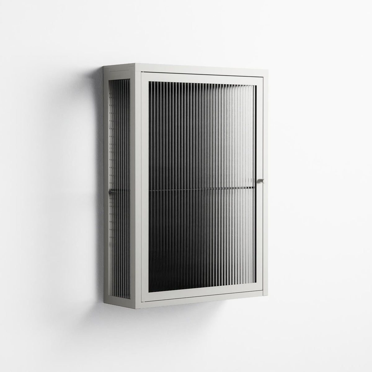 The Single Color - Wall Cabinet - Craig Watkins - Chalk - Reeded glass