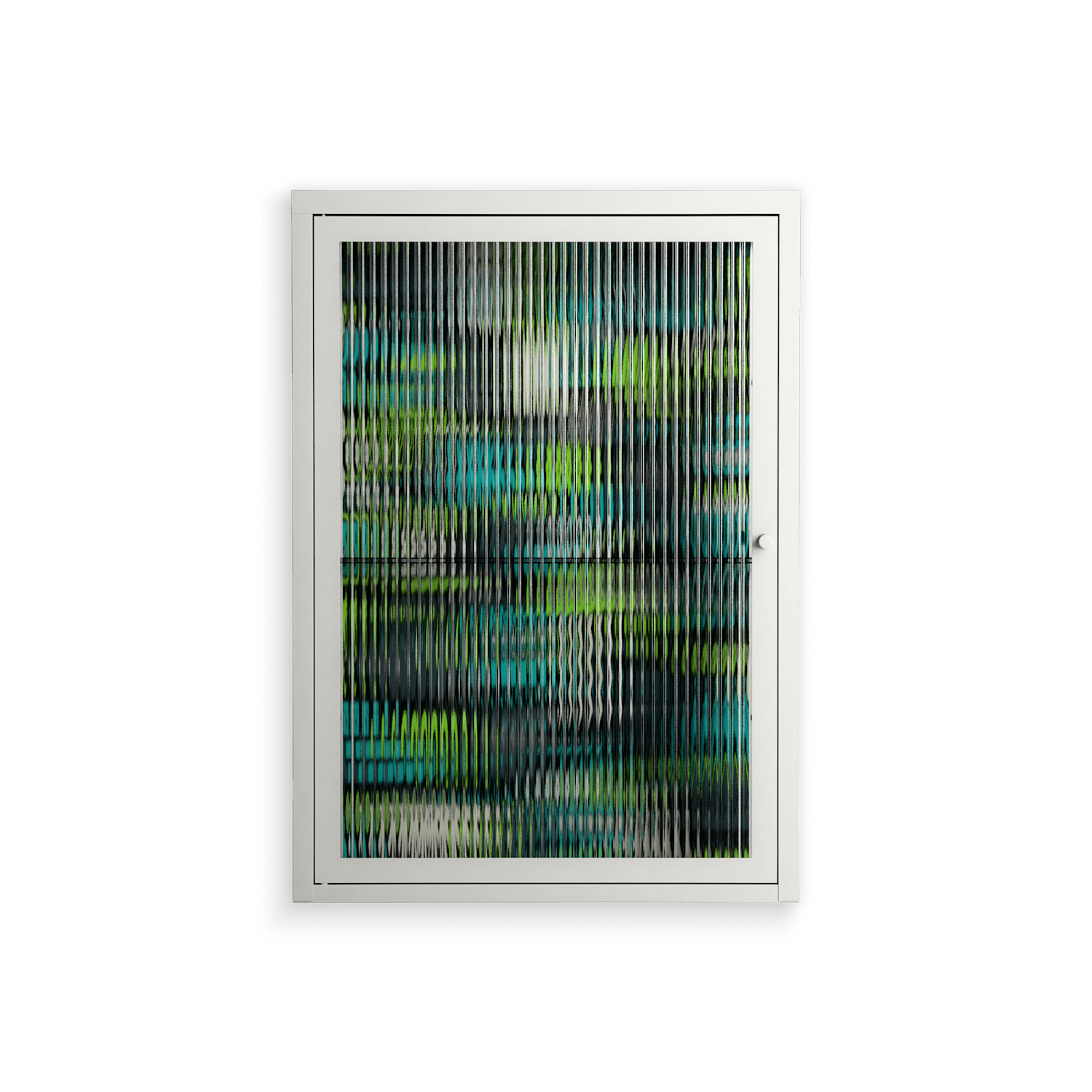 Shapes and Faces - Wall Cabinet - Craig Watkins - Chalk - Reeded glass