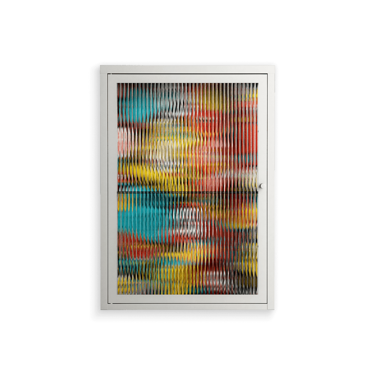 All The Stickers - Wall Cabinet - Craig Watkins - Chalk - Reeded glass