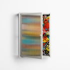 All The Stickers - Wall Cabinet - Craig Watkins - Chalk - Reeded glass