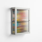 All The Stickers - Wall Cabinet - Craig Watkins - Chalk - Reeded glass