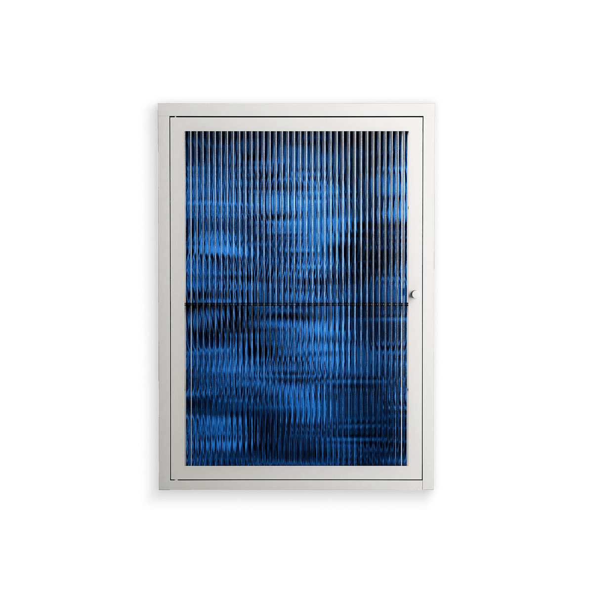 The Blue Line - Wall Cabinet - Craig Watkins - Chalk - Reeded glass