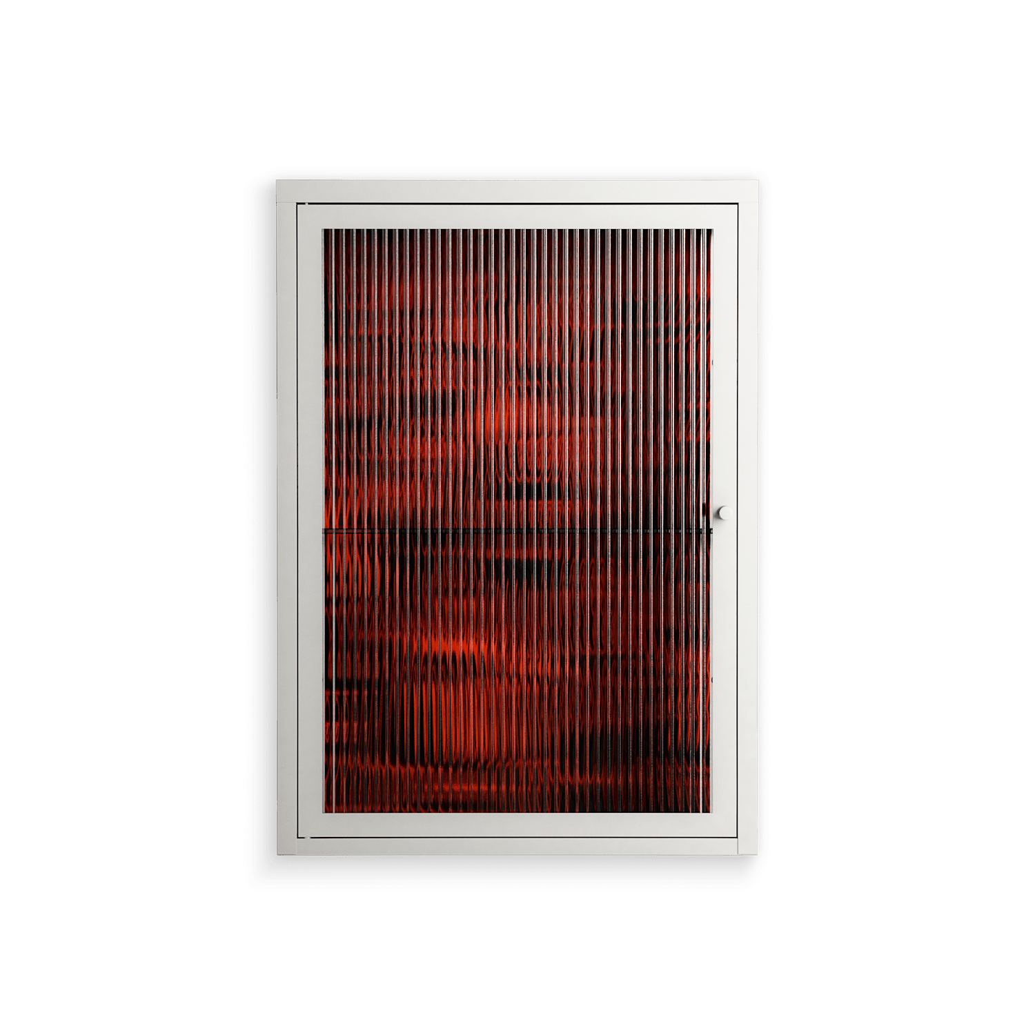 Wottosque Red - Wall Cabinet - Craig Watkins - Chalk - Reeded glass