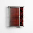 Wottosque Red - Wall Cabinet - Craig Watkins - Chalk - Reeded glass