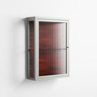 Wottosque Red - Wall Cabinet - Craig Watkins - Chalk - Reeded glass