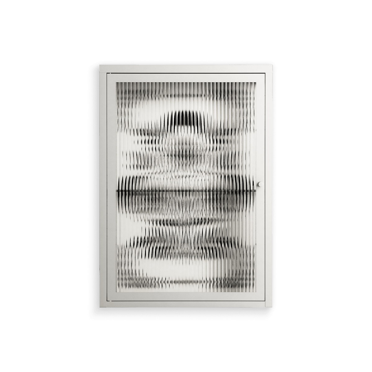 Barbed Bloom - Wall Cabinet - Daphna Sebbane - Chalk - Reeded glass