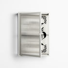 Barbed Bloom - Wall Cabinet - Daphna Sebbane - Chalk - Reeded glass