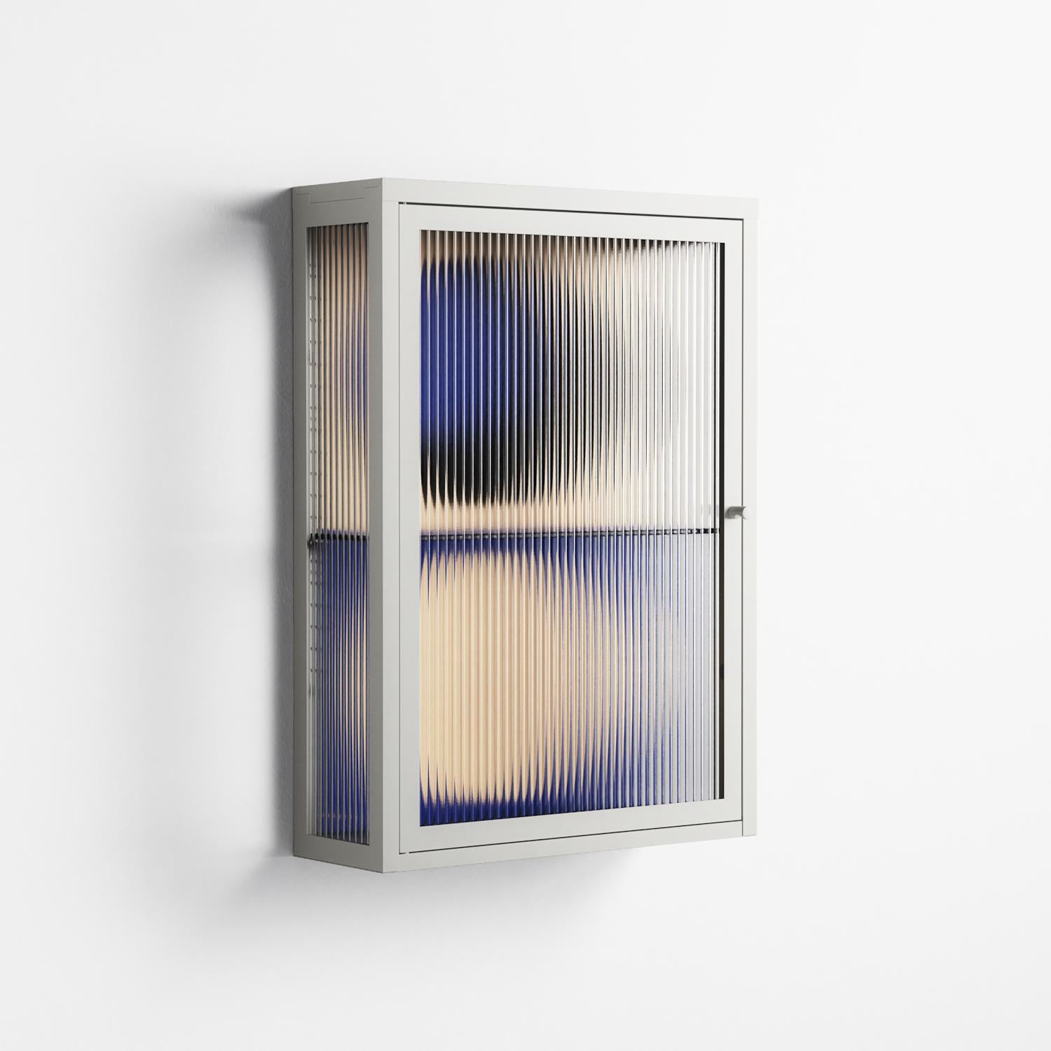 Entrance - Wall Cabinet - Oluwasheyi Adebayo - Chalk - Reeded glass
