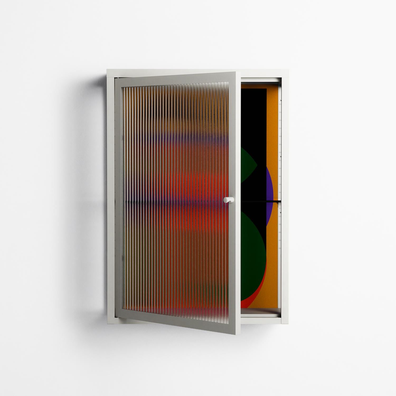 JJ - Wall Cabinet - Oluwasheyi Adebayo - Chalk - Reeded glass