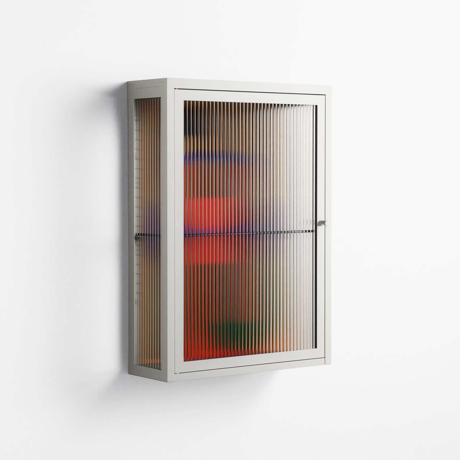 JJ - Wall Cabinet - Oluwasheyi Adebayo - Chalk - Reeded glass