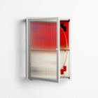 Parallel Mirage - Wall Cabinet - Oluwasheyi Adebayo - Chalk - Reeded glass