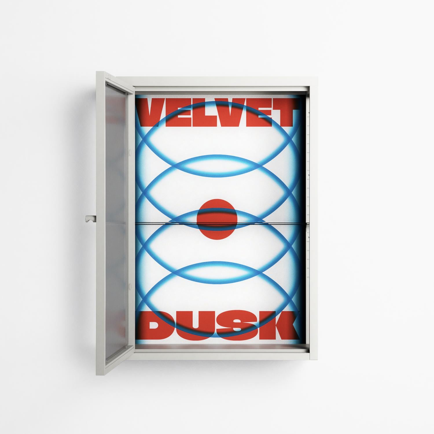 Velvet Dusk - Wall Cabinet - Oluwasheyi Adebayo - Chalk - Reeded glass