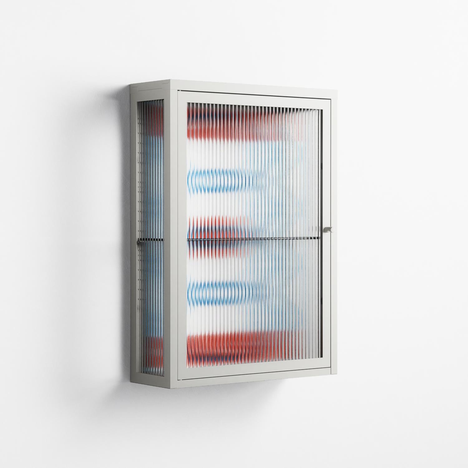 Velvet Dusk - Wall Cabinet - Oluwasheyi Adebayo - Chalk - Reeded glass