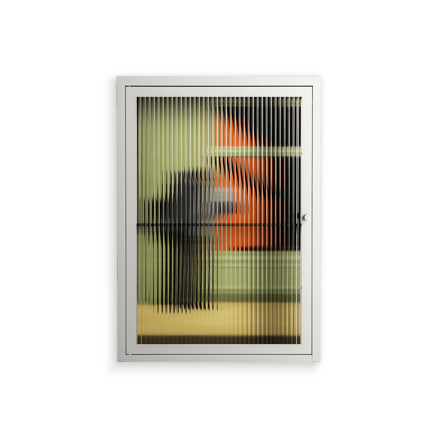 Anonymous Reader - Wall Cabinet - Kristin Eriksson - Chalk - Reeded glass