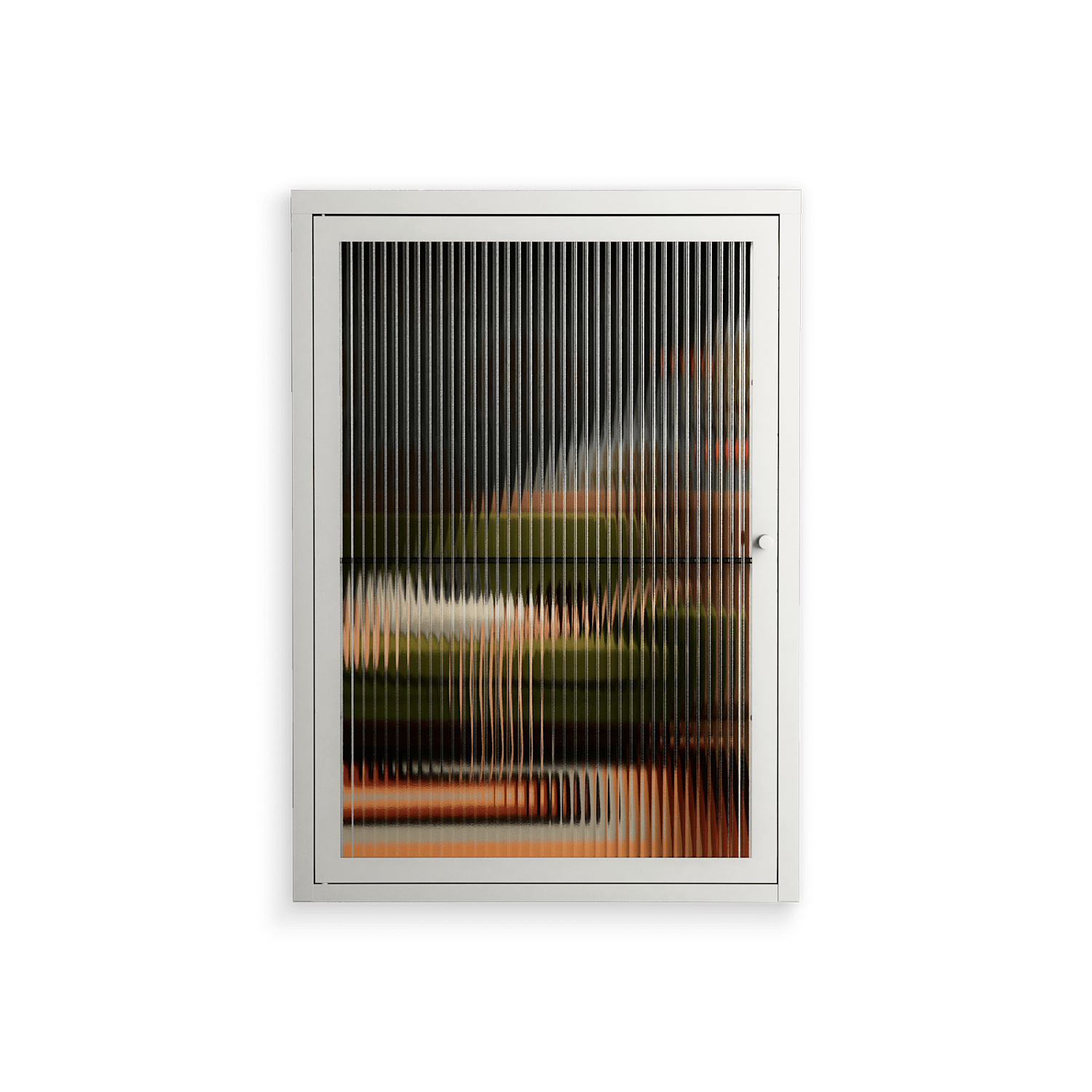 Waiting Game - Wall Cabinet - Kristin Eriksson - Chalk - Reeded glass