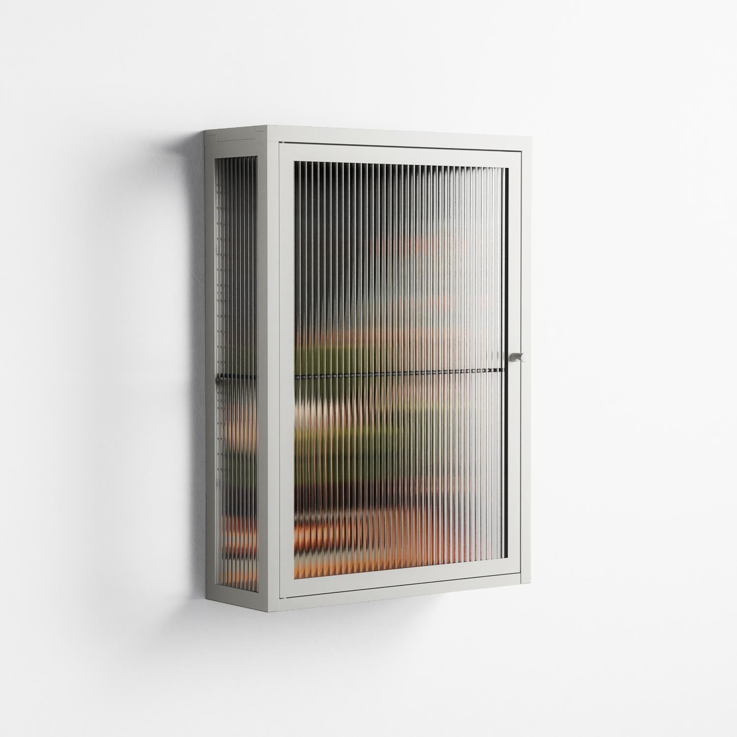 Waiting Game - Wall Cabinet - Kristin Eriksson - Chalk - Reeded glass